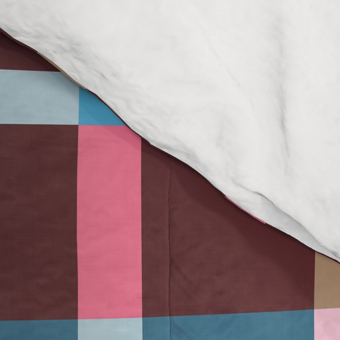 Windowpane Plaid Burgundy Comforter Gallery Image 4