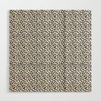 Abstract black and white line doodle pattern Wood Wall Art Gallery Image 1