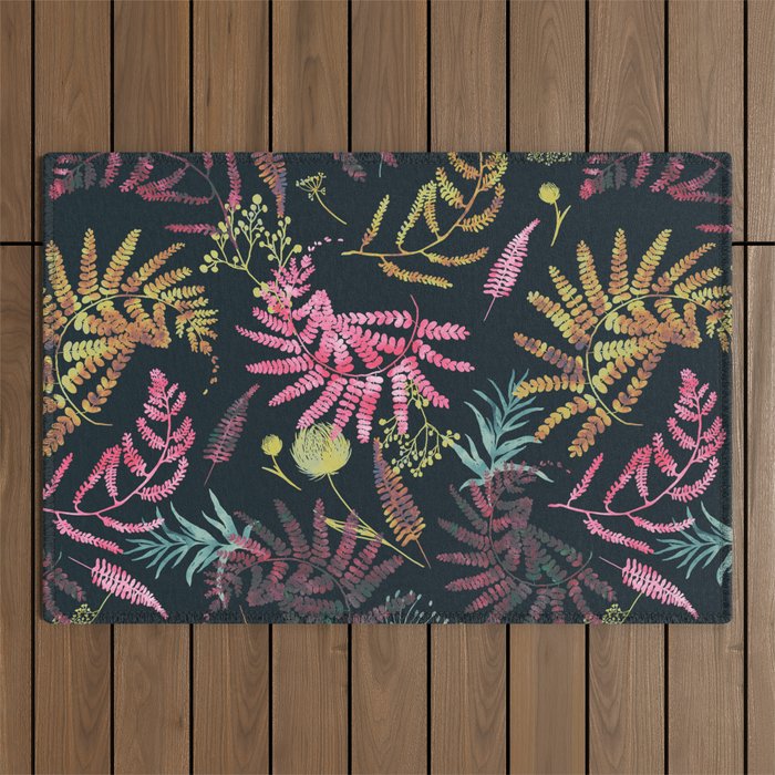 Vibrant meadow in the dark 77 Outdoor Rug Gallery Image 1