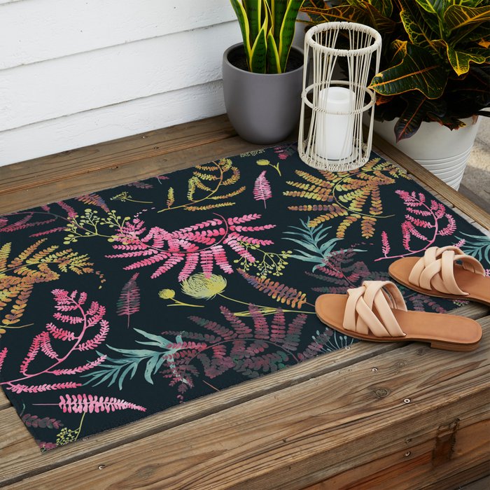 Vibrant meadow in the dark 77 Outdoor Rug Gallery Image 2