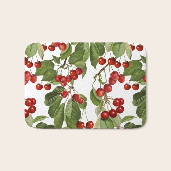 Lush Cherry Orchard Sweet Summer Fruits Bath Mat Gallery Image 1