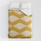 Acoustic Wave Mustard Duvet Cover Gallery Image 6