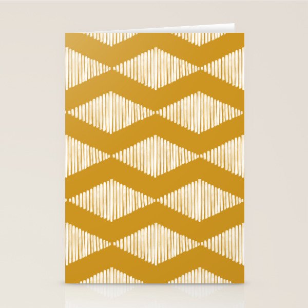 Acoustic Wave Mustard Stationery Card Gallery Image 2