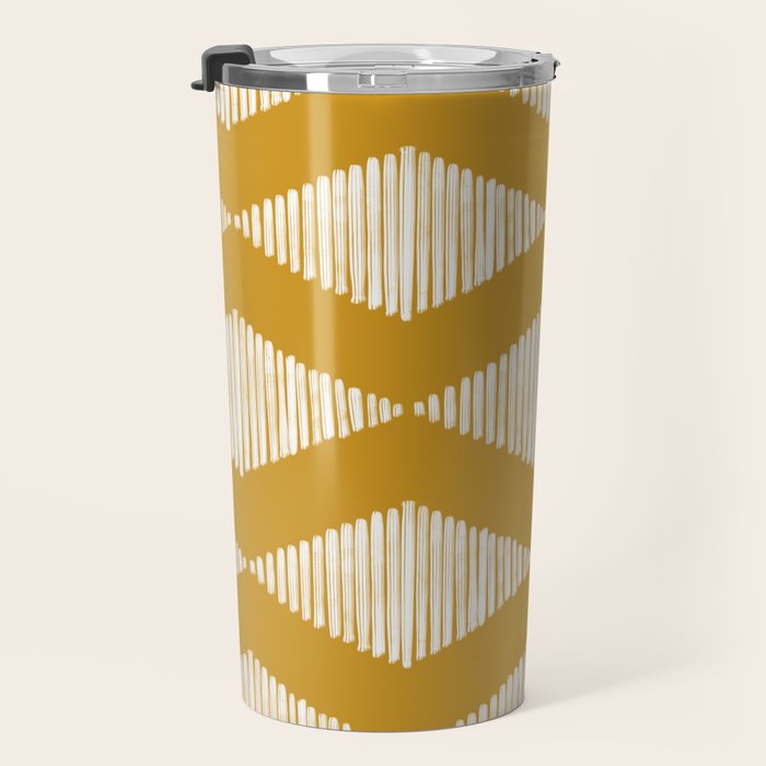 Acoustic Wave Mustard Travel Mug Gallery Image 3