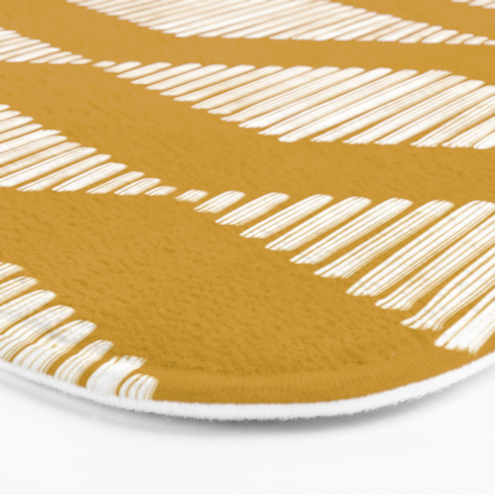 Acoustic Wave Mustard Bath Mat Gallery Image 3