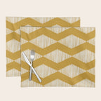 Acoustic Wave Mustard Placemat Gallery Image 1