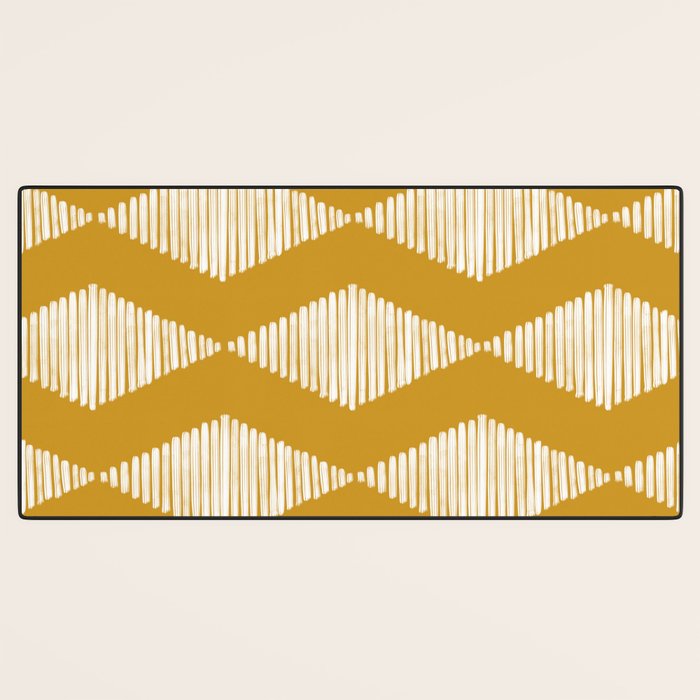 Acoustic Wave Mustard Desk Mat Gallery Image 3