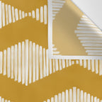 Acoustic Wave Mustard Wall Tapestry Gallery Image 3