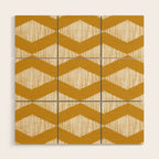 Acoustic Wave Mustard Wood Wall Art Gallery Image 1