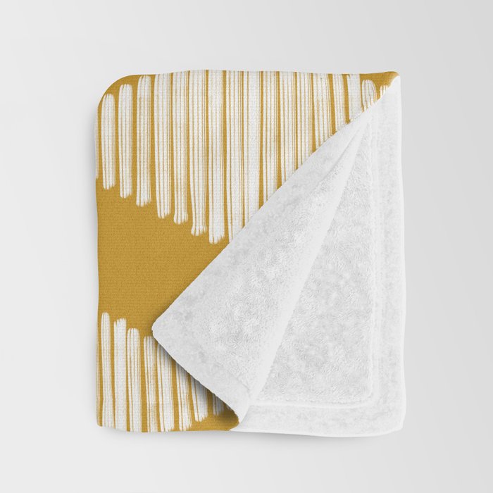 Acoustic Wave Mustard Throw Blanket Gallery Image 3