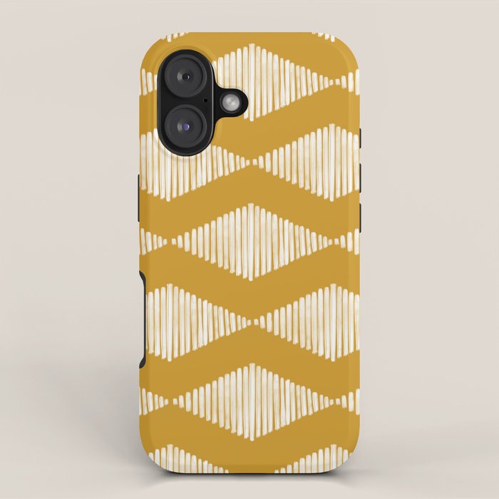 Acoustic Wave Mustard iPhone Case Gallery Image 1