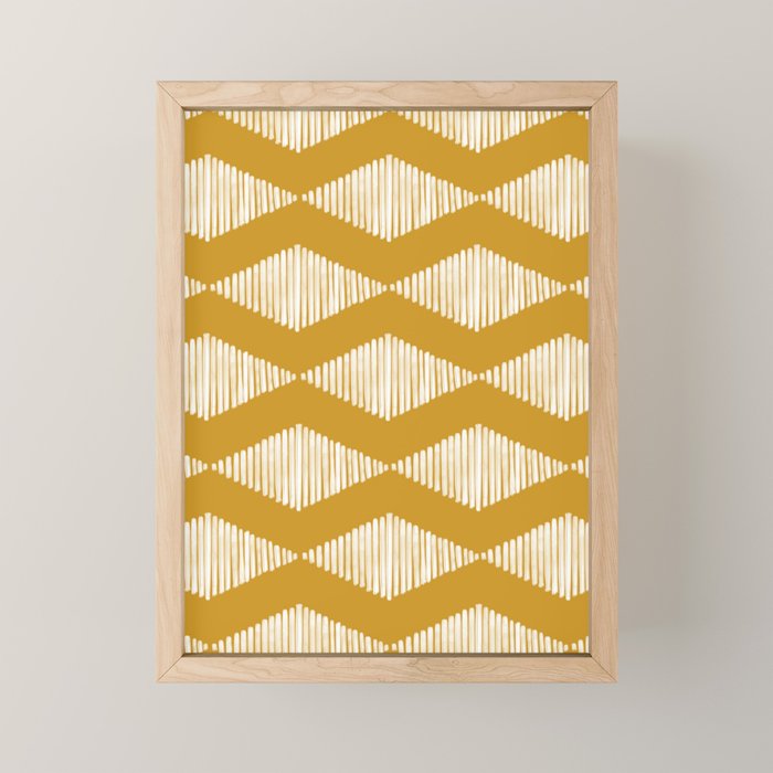 Acoustic Wave Mustard Mini Art Print Gallery Image 1