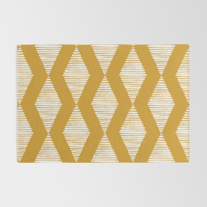 Acoustic Wave Mustard Rug Gallery Image 2