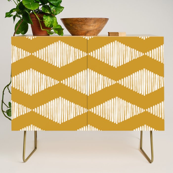 Acoustic Wave Mustard Credenza Gallery Image 1