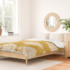 Acoustic Wave Mustard Duvet Cover Gallery Image 2