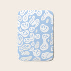 Pastel Blue Dripping Smiley Bath Mat Gallery Image 1
