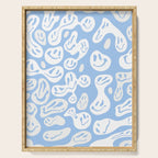 Pastel Blue Dripping Smiley Serving Tray Gallery Image 1