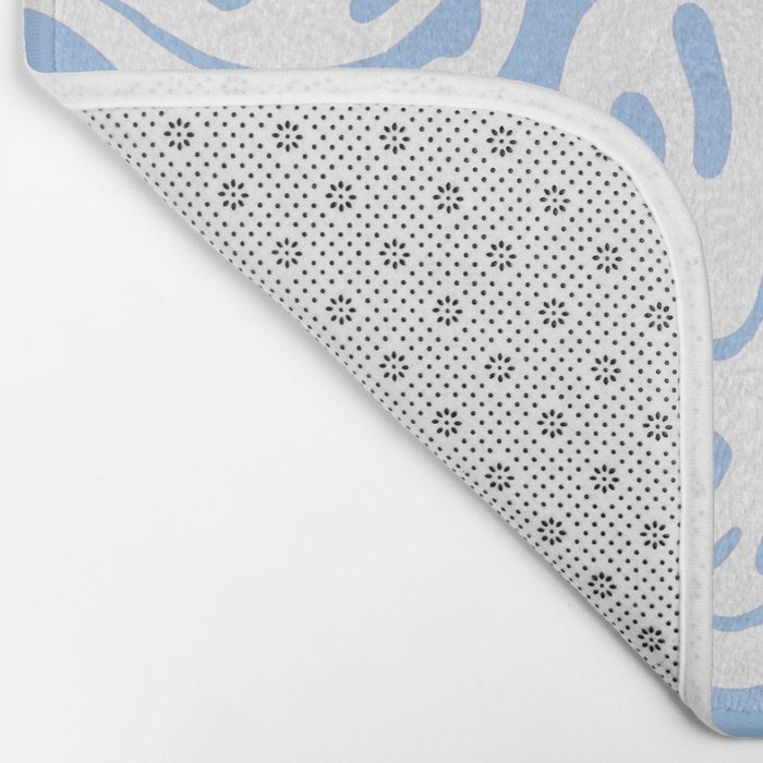 Pastel Blue Dripping Smiley Bath Mat Gallery Image 2