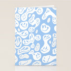 Pastel Blue Dripping Smiley Stationery Card Gallery Image 2