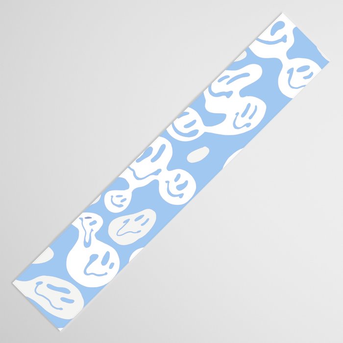 Pastel Blue Dripping Smiley Table Runner Gallery Image 3