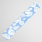 Pastel Blue Dripping Smiley Table Runner Gallery Image 3