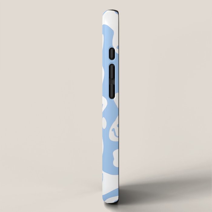 Pastel Blue Dripping Smiley iPhone Case Gallery Image 2