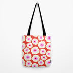 Pink, Red and White Flower Tote Bag Gallery Image 2