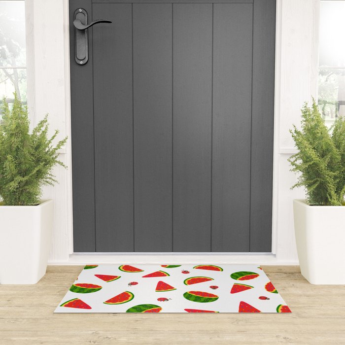 Watermelon&ladybug Welcome Mat Gallery Image 3