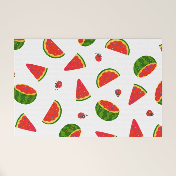 Watermelon&ladybug Welcome Mat Gallery Image 1