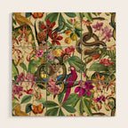 Snake Princess Tropical Jungle Vibes Multicolor  Wood Wall Art Gallery Image 1