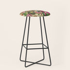 Snake Princess Tropical Jungle Vibes Multicolor  Stool Gallery Image 1