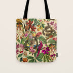 Snake Princess Tropical Jungle Vibes Multicolor  Tote Bag Gallery Image 1