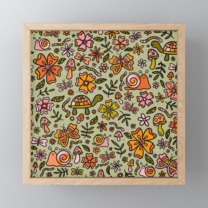 Spring Snail Print Mini Art Print Gallery Image 1