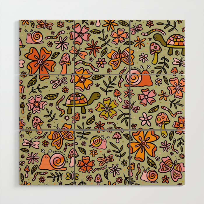Spring Snail Print Wood Wall Art Gallery Image 1