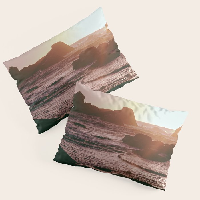 Rocky Sun-Kissed Tides Pillow Sham Gallery Image 1