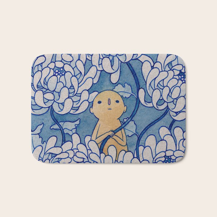 Watercolor Test (Blue) Bath Mat Gallery Image 1