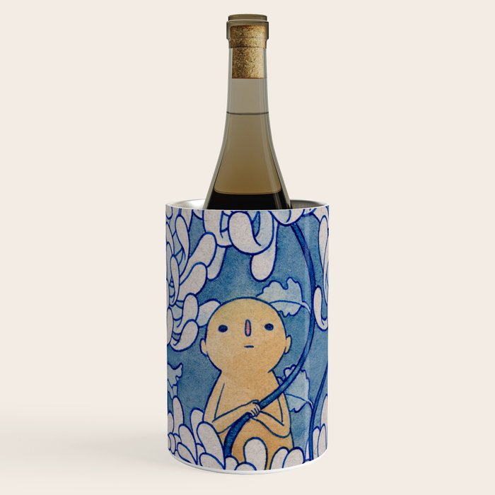 Watercolor Test (Blue) Wine Chiller Gallery Image 1