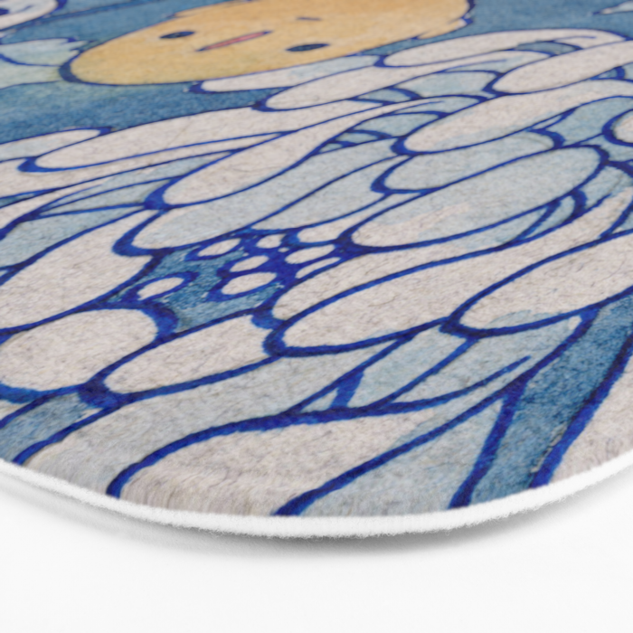 Watercolor Test (Blue) Bath Mat Gallery Image 3