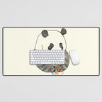 Panda Loves Ice Cream Desk Mat Gallery Image 1
