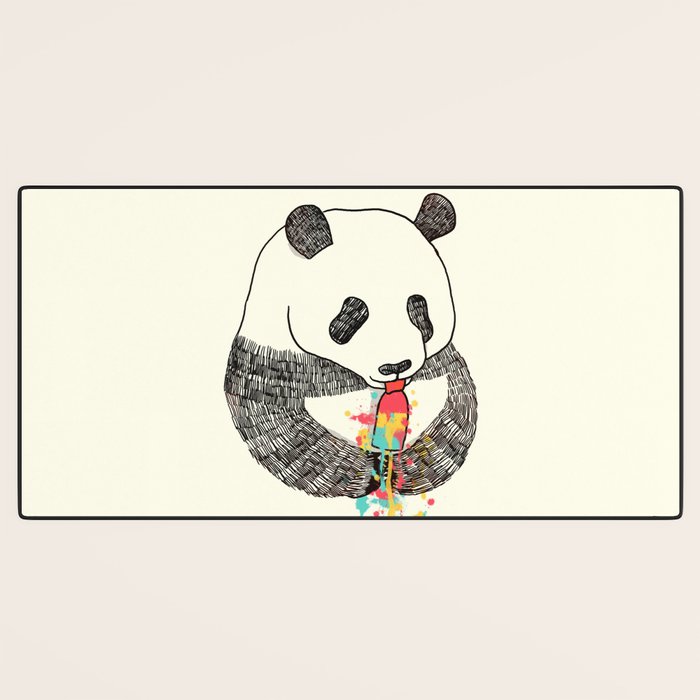 Panda Loves Ice Cream Desk Mat Gallery Image 3