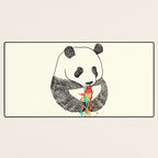 Panda Loves Ice Cream Desk Mat Gallery Image 3
