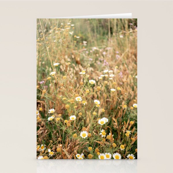 Wildflowers on the coast in Ericeira | Portugal travel photography Stationery Card Gallery Image 1