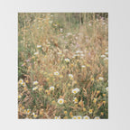 Wildflowers on the coast in Ericeira | Portugal travel photography Throw Blanket Gallery Image 2