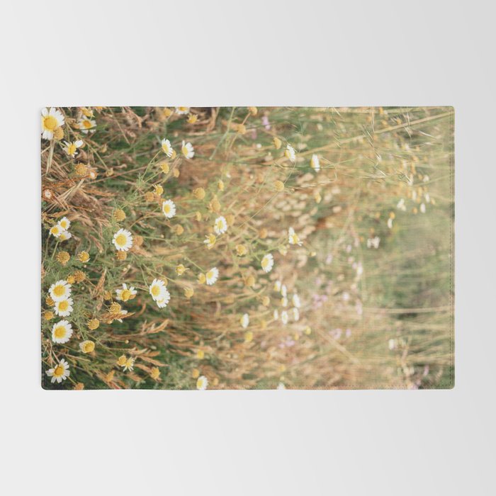 Wildflowers on the coast in Ericeira | Portugal travel photography Rug Gallery Image 2