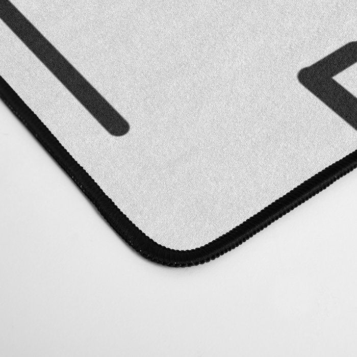 Mid-Century Modern Kinetikos Pattern Black and White Desk Mat Gallery Image 4