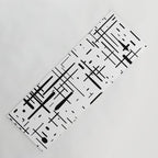 Mid-Century Modern Kinetikos Pattern Black and White Yoga Mat Gallery Image 1