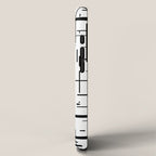 Mid-Century Modern Kinetikos Pattern Black and White iPhone Case Gallery Image 2