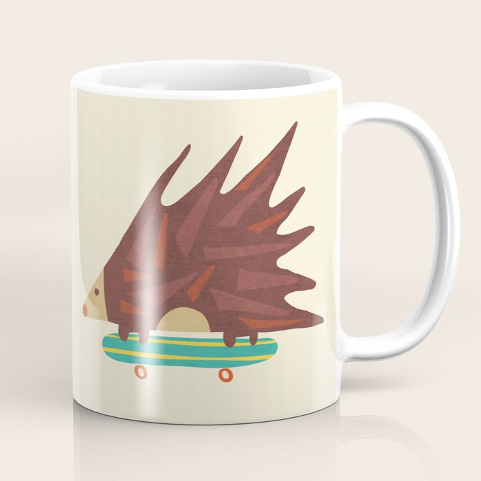 Hedgehog in hair raising speed Coffee Mug Gallery Image 1
