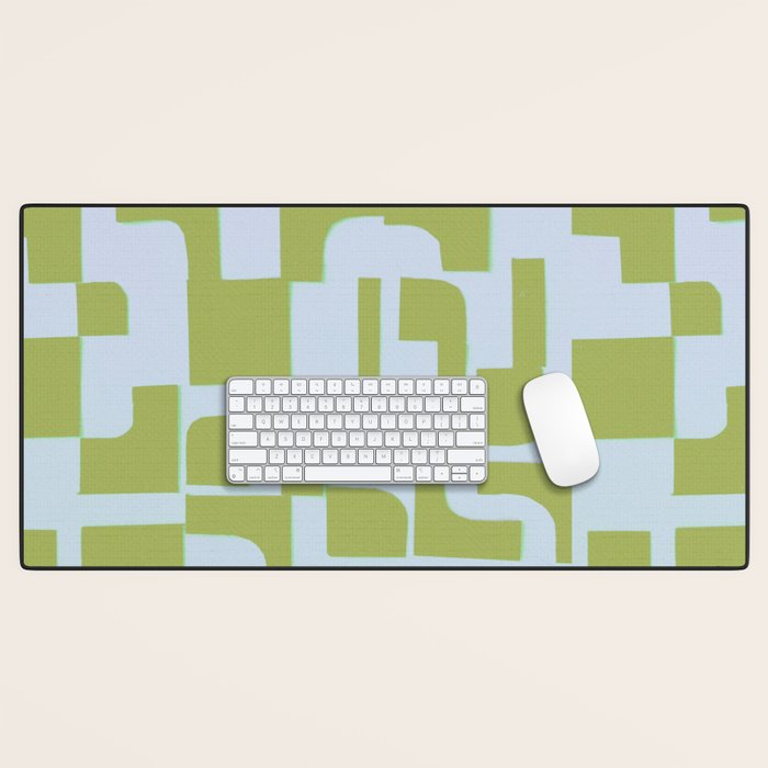 Abstract in Kiwi Desk Mat Gallery Image 1