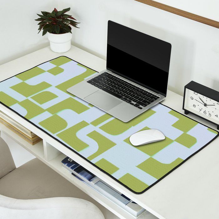 Abstract in Kiwi Desk Mat Gallery Image 2